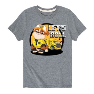 Boys' - Paw Patrol - Let's Roll Rubble Short Sleeve Graphic T-Shirt - 1 of 4