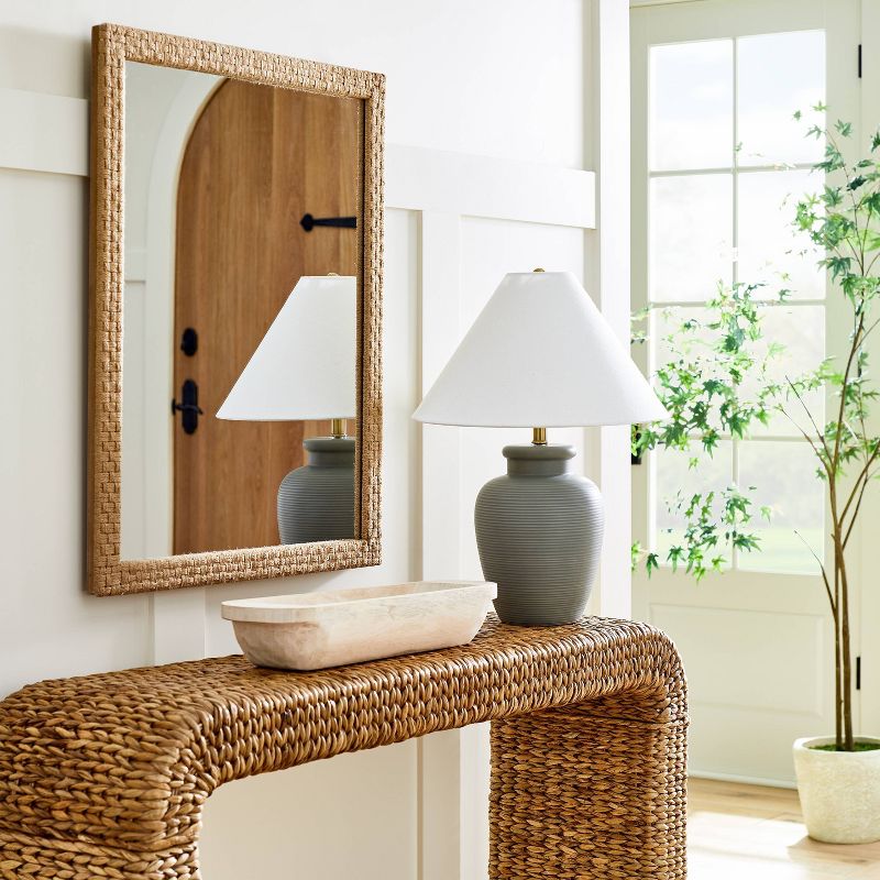 24&#34; x 30&#34; Woven Check Wall Mirror Natural - Threshold&#8482; designed with Studio McGee, 3 of 6