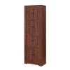Syemin Decorative Storage Cabinets Tall Storage Cabinet with 4 Shelves, Wall Storage Cabinet, Tall Freestanding Bookcase, Brown, 24"*12.8"*72.4" - 2 of 4