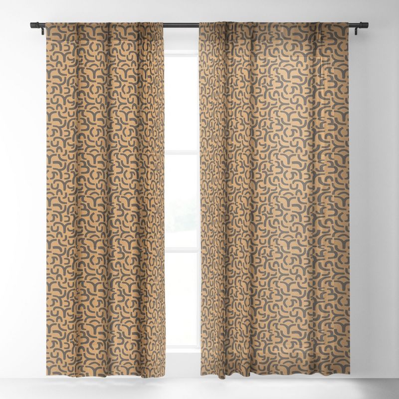 Little Arrow Design Co Cosmo Tile Stone Single Panel Sheer Window Curtain - Deny Designs, 2 of 7
