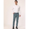 Lars Amadeus Men's Casual Slim Fit Flat Front Skinny Plaid Dress Pants - 3 of 4