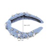 Unique Bargains Women's Knotted Simulated Pearl Rhinestones Headband 1.18" Wide 1Pc - 4 of 4