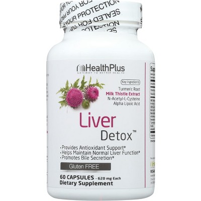 Health Plus Herbal Supplements Liver Detox Capsule 60ct