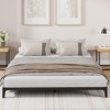 6" Low Profile Full/Twin/Queen Metal Platform Bed Frame, Heavy Duty Steel Slat Support, No Box Spring Needed, Black/White - 2 of 4