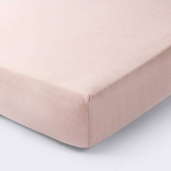 Polyester Rayon Fitted Crib Sheet - Heirloom Pink - Cloud Island™