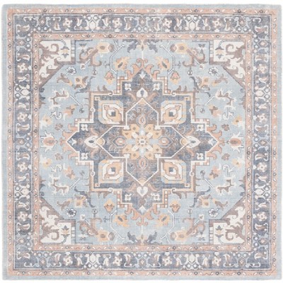 Restoration Vintage RVT702 Hand Loomed Area Rug - Ivory/Light Blue - 6'x6' - Safavieh.