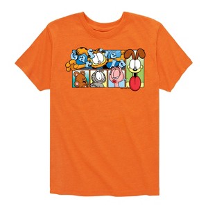 Boys' - Garfield - Character Grid Short Sleeve Graphic T-Shirt - 1 of 4