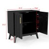 Display Storage Cabinet with Solid Wood Legs, Buffet Cabinet with Storage,Kitchen Cabinet,Modern Storage Cabinet for Living Room-Maison Boucle - 4 of 4