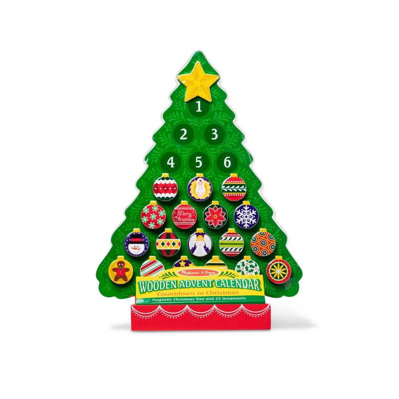 Melissa &#38; Doug Wooden Advent Calendar - Magnetic Christmas Tree, 25 Magnets, 4 of 15