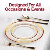 Smarty Had A Party White with Burgundy and Gold Harmony Rim Plastic Wedding Value Set (60 Settings) - image 4 of 4