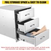 Outdoor Kitchen Drawer with Divider,Stainless Steel Flush Mount Single BBQ Drawer,Built-In Access Drawer with Venting Panel for Kitchen Island - 4 of 4
