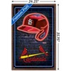 Trends International MLB St. Louis Cardinals - Neon Helmet 23 Framed Wall Poster Prints - 3 of 4