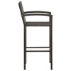 vidaXL Bar Stools 2 pcs Brown Poly Rattan - 3 of 4