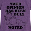 Girls' - Garfield - Your Opinion Has Been Duly Noted Fitted Short Sleeve Graphic T-Shirt - 2 of 4