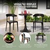 WestinTrends Playa 7-Piece Outdoor Metal Rectangle Patio Dining Table Set With Stackable Plastic Dining Chairs For 6 - 4 of 4