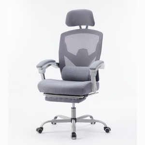 DOMETOUR Retractable Footrest Ergonomic Swivel Office Chair with Lumbar Support Pillow and Padded Armrests - 1 of 4