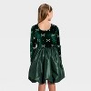 Girls' Audrey Camille Long Sleeve Taffeta Bow Bubble Dress - 2 of 3