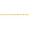 Bella Silver Sterling Silver Diamond-Cut Beads Anklet - Gold Plated - Gold - 9+1 Inch - 2 of 3
