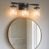 DORESshop 20 in. 3-Light Black and Gold Bathroom Vanity Light Fixtures Over Mirror, Ideal for Bathroom, Hallway, Bedroom - 3 of 4