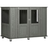 Resenkos Dog House, Pet House,Dog Cave,Dog Crate Furniture, Wooden End Table Furniture with Lockable Magnetic Doors Gray - 2 of 4