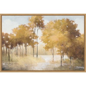 Amanti Art Autumn Lake Gold by Julia Purinton Canvas Wall Art Print Framed 33 x 23-in. - 1 of 4