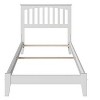 AFI Furnishings Mission Twin Extra Long Traditional Bed with Open Footboard and Turbo Charger in White - 3 of 4