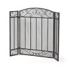 NicBex Classic Wrought Iron Fireplace Screen with Arched Top and Scrollwork Freestanding Fire Guard Safety Gate for Living Room - 3 of 4