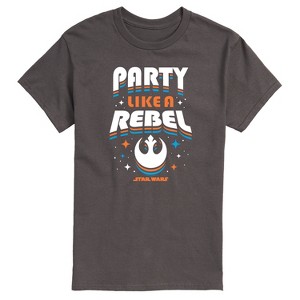 Men's - Star Wars - Party Like A Rebel Short Sleeve Graphic T-Shirt - 1 of 4