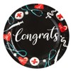 Sparkle and Bash 80 Pack Nurse Paper Plates for Nursing Graduation Party Supplies for Student Nurses, Doctors, Medical Professionals, 9 In - image 4 of 4