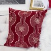 ChicFurnit Bed Pillows Boho Geometric Home Pillow Velvet Decor Pillow with Hidden Zipper Cotton Pillows for Living Room Decoration, Red, 20"*1"*20" - 2 of 4