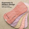 KeaBabies 5pk Organic Quin Baby Burp Cloths for Boys, Girls, Large Absorbent Cotton Burping Cloths for Babies, Newborns - 3 of 4