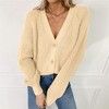 Fall Women's Crochet Cardigan Lightweight Duster Long Sleeve Hollow Out Kint Outwear Sweater - 2 of 4