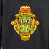 Women's - Instant Message - Cactus Sombrero Lightweight French Terry Wide Neck Long Sleeve Graphic Shirt - 2 of 4