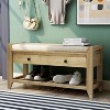Shoe Storage Bench with Cushioned Seat, Entryway Bench with Storage, Shoe Storage Bench, Shoe Cabinet Bench with 2 Drawers and Storage Shelf - 4 of 4