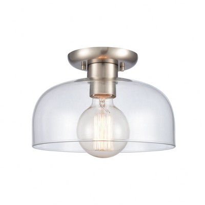 Elk Home Brewer 1 - Light Semi-Flush Mount in  Brushed Nickel