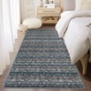 Washable Modern Geometric Area Rug Soft Non Slip Floor Cover with Stripped Lines Grey 2 x 6(ft) - 2 of 4