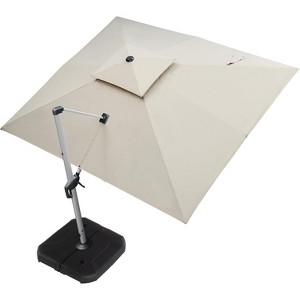 PURPLE LEAF 10' X 12' Patio Umbrella Outdoor Rectangle Umbrella Silvery Cantilever Outdoor Umbrella for Garden Deck Pool Patio - 1 of 4