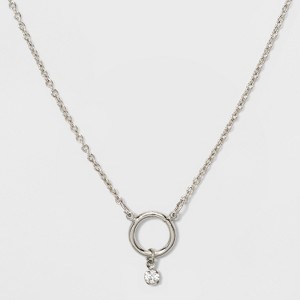 Small Circle Pendent Necklace - A New Day Silver, Women