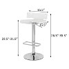 NicBex Swivel Bar Stools Adjustable Height,Counter Stools with Chrome Base,Stool Chair with Silver Metal Frame,Stools for Kitchen Counter&Bar - 2 of 4