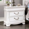 Vynxaria Classic White 2-Drawer Nightstand Solid Wood Nickel Hanging Pulls Bedroom Bedside Table Furniture - 4 of 4