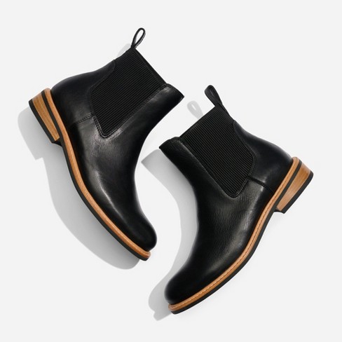 Black leather Chelsea boots for women Carla - Total comfort