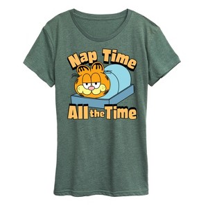 Women's - Garfield - Nap Time All The Time Short Sleeve Graphic T-Shirt - 1 of 4