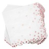 Blue Panda 50 Pack Scalloped White & Rose Gold Napkins for Birthday, Foil Polka Dotted for Holiday Party, 3 Ply, 6.3 in - 4 of 4