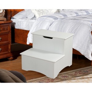 Kings Brand Furniture Joshua Wooden Stool for Adults and Kids with Storage for Bedroom, Kitchen Bathroom, Steps for High Beds - 1 of 4