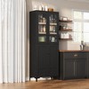 71 Inch Tall Storage Cabinet with 4 Door, Kitchen Pantry 5 Tier Bathroom Cabinet Adjustable Shelves - 4 of 4