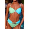 Sweet Like Candy 'Candy Apple' Contrast Bandeau Crystal Bikini Top Candy Apple Small - 4 of 4