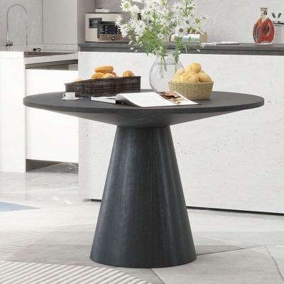CAVINAS Dining Table Retro Round Dining Table Minimalist Elegant Table for Kitchen