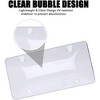 Zone Tech Clear License Plate Cover Frame Bubble Shields - Fits Standard Plates Protects Front and Back License Plates - 3 of 4
