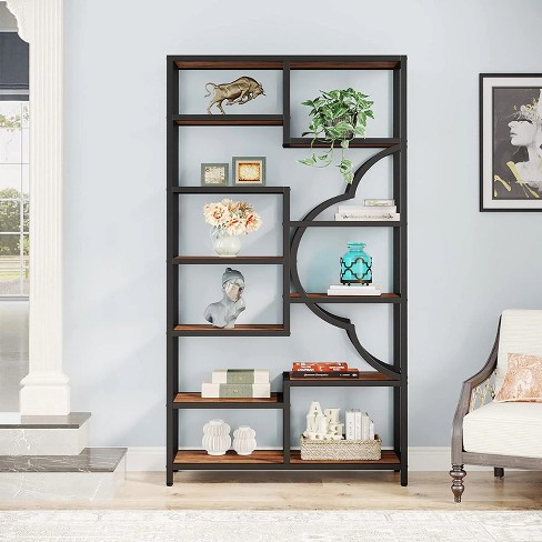 Hommoo 75 Tall Industrial Bookshelf Brown Target