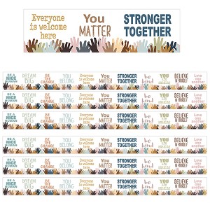 Teacher Created Resources® Everyone is Welcome Helping Hands Straight Border Trim, 35 Feet Per Pack, 6 Packs - 1 of 4